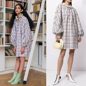 Stine Goya XS Purple Plaid Dress Like NEW